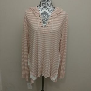 Maurices Striped Hooded Top